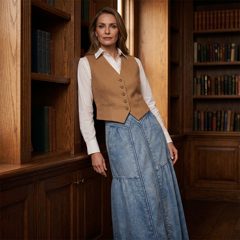 👗 Casual Denim-Maxirock für Damen – lässiger Look, bequeme Passform & vielseitig – perfekt für Alltag, Strand & Freizeit | Versandfrei