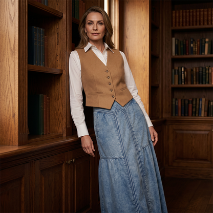👗 Casual Denim-Maxirock für Damen – lässiger Look, bequeme Passform & vielseitig – perfekt für Alltag, Strand & Freizeit | Versandfrei