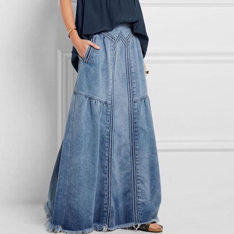 👗 Casual Denim-Maxirock für Damen – lässiger Look, bequeme Passform & vielseitig – perfekt für Alltag, Strand & Freizeit | Versandfrei