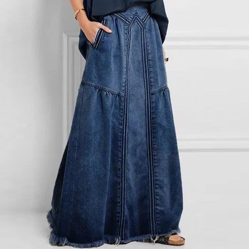 👗 Casual Denim-Maxirock für Damen – lässiger Look, bequeme Passform & vielseitig – perfekt für Alltag, Strand & Freizeit | Versandfrei