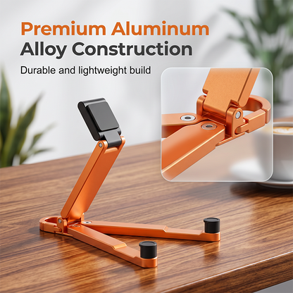 📱 Mini-Aluminium-Handyhalter mit Schlüsselanhänger – klappbarer Tischständer – kompakt, leicht & vielseitig – perfekt für unterwegs, Büro & Reisen – ideal für Videoanrufe, Filme & Lesen