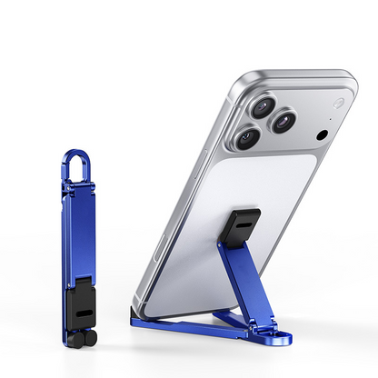 📱 Mini-Aluminium-Handyhalter mit Schlüsselanhänger – klappbarer Tischständer – kompakt, leicht & vielseitig – perfekt für unterwegs, Büro & Reisen – ideal für Videoanrufe, Filme & Lesen
