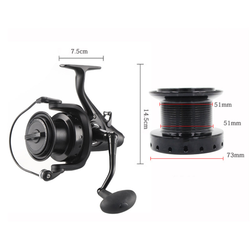🎣🌀 50% RABATT! Baitrunner-Spinnrolle – Dual-Drag, leise, stabil – Für Raubfisch & Friedfisch 💪✨