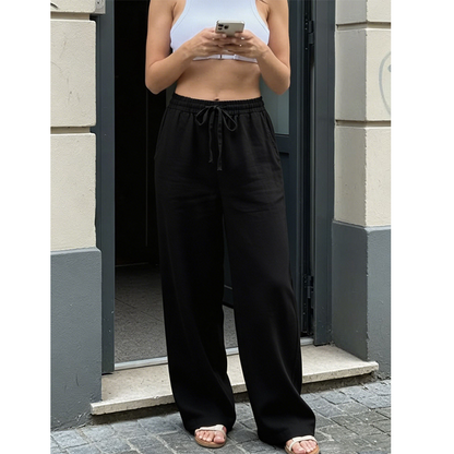 Lässige Damenhose mit geradem Bein