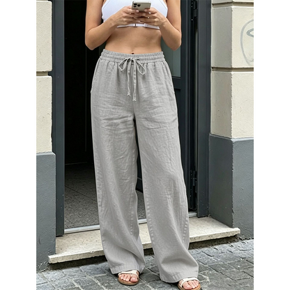 Lässige Damenhose mit geradem Bein