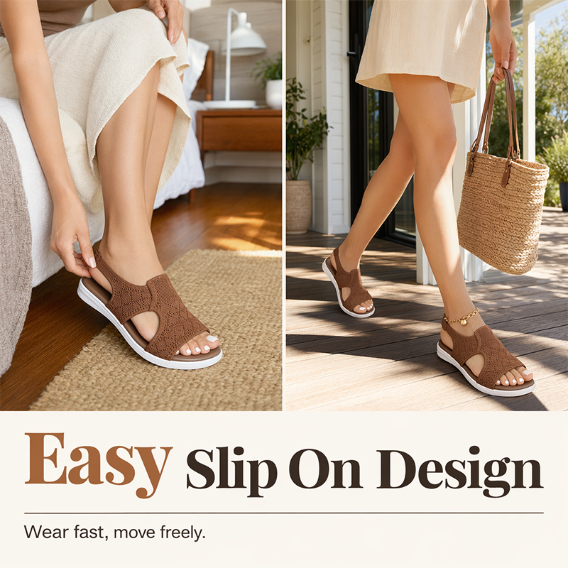 ☁️Bequeme Peep-Toe-Sandalen für Damen – Gönnen Sie sich noch heute Komfort🔥✨