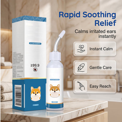 🐶 LIMITIERTER 50% RABATT! Sanfte Tierohrreiniger-Lösung für Hunde & Katzen – Sicher, schnell reinigend mit flexibler Silikonspitze