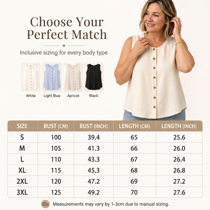 🧨 Bestseller ist zurück – alle, die beim letzten Mal leer ausgingen, jetzt zugreifen! Das ärmellose Tanktop mit Knopfleiste für Damen – ein Style, der einfach immer passt. ✨👚