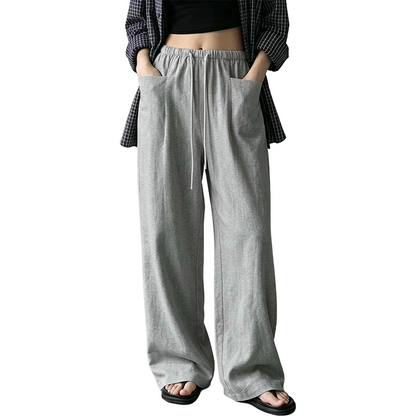 🧨 Bestseller ist zurück – alle, die beim letzten Mal leer ausgingen, jetzt zugreifen! Damen hoch taillierte weite Kordelzug-Hose