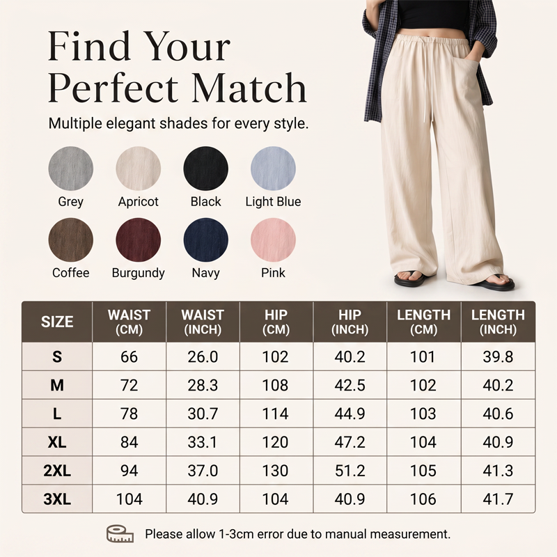 🧨 Bestseller ist zurück – alle, die beim letzten Mal leer ausgingen, jetzt zugreifen! Damen hoch taillierte weite Kordelzug-Hose