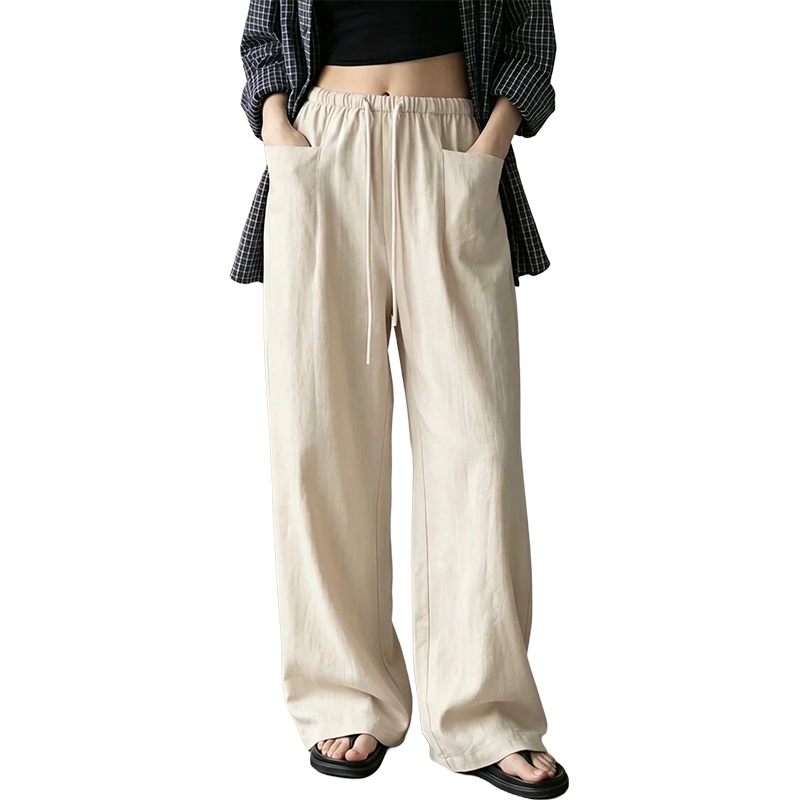 🧨 Bestseller ist zurück – alle, die beim letzten Mal leer ausgingen, jetzt zugreifen! Damen hoch taillierte weite Kordelzug-Hose