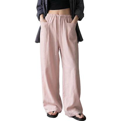 🧨 Bestseller ist zurück – alle, die beim letzten Mal leer ausgingen, jetzt zugreifen! Damen hoch taillierte weite Kordelzug-Hose