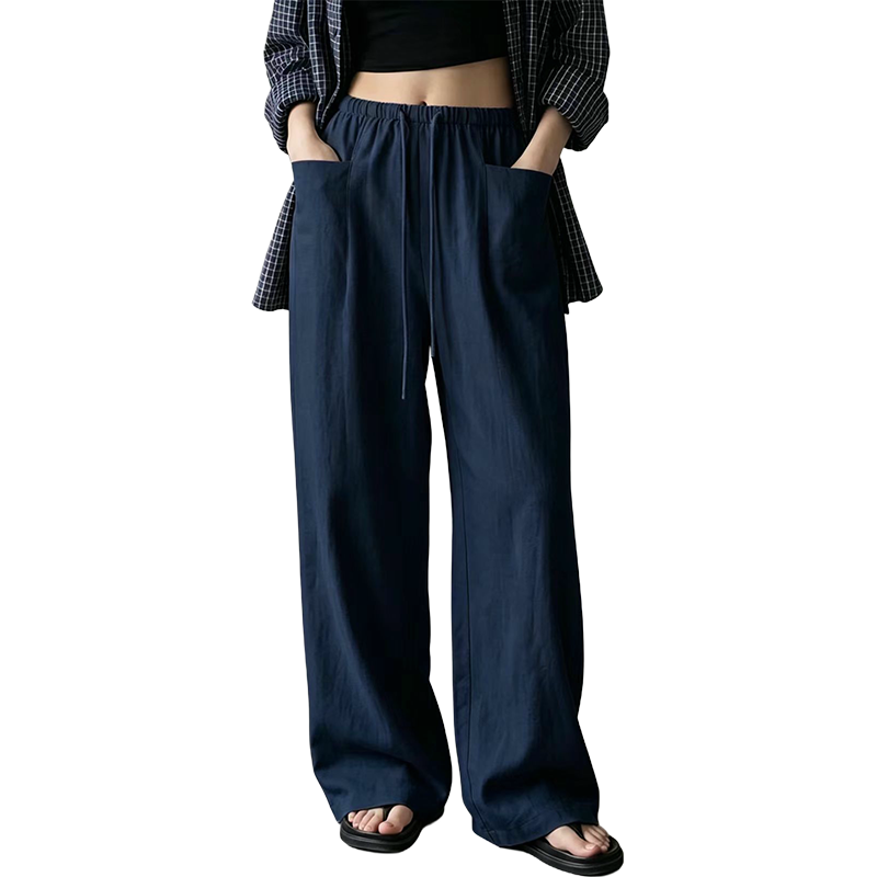 🧨 Bestseller ist zurück – alle, die beim letzten Mal leer ausgingen, jetzt zugreifen! Damen hoch taillierte weite Kordelzug-Hose