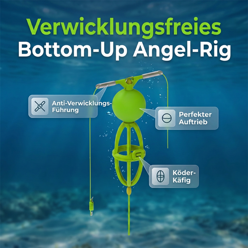 🔄 Verhedderungsfreies Bottom-Up-Futterkorb-Angelsystem – die revolutionäre Lösung für angespultes Angeln! Nie wieder verhedderte Vorfächer – dein Köder wird immer perfekt präsentiert. Jetzt entdecken! 🎣🐟