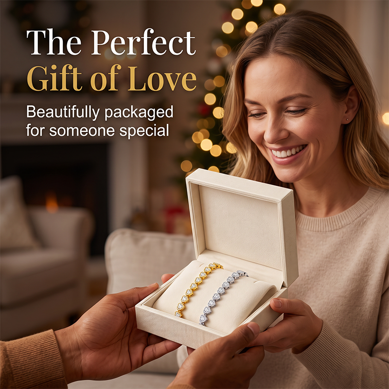 ✨ KAUFE 1, ERHALTE 1 GRATIS! 💥 Funkelndes Herz-Link-Armband – zartes, glänzendes Tennis-Design – passt wunderschön zu jedem Outfit – perfekt für Alltag, Büro & besondere Anlässe – ideal als Geschenk für besondere Momente