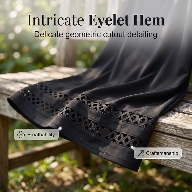 👗 Aktueller Trend! 🔥 Ärmelloses Kleid mit gestanztem Saum – vielseitiges Modell mit V-Ausschnitt – moderner Look, luftiger Schnitt & perfekt für warme Tage, Strand & Freizeit – einzigartiges Design mit Lochmuster-Saum
