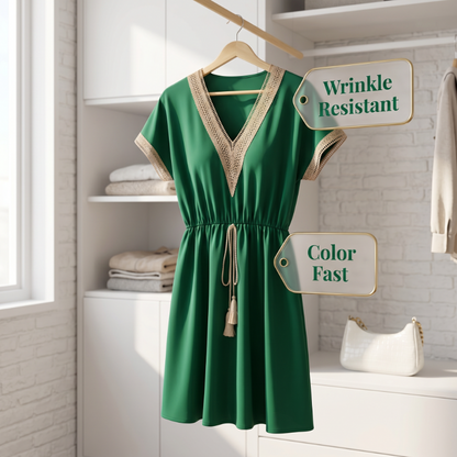 🏅 2000 Stück in 3 Tagen verkauft – schnell sein! Boho-Kleid mit V-Ausschnitt aus Spitze für Damen