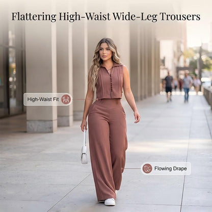 🛍️ 50 % Rabatt – 2-teiliges Set mit ärmellosem Top & Hose, weicher Baumwollstoff, bequem & vielseitig für den Alltag 🌿