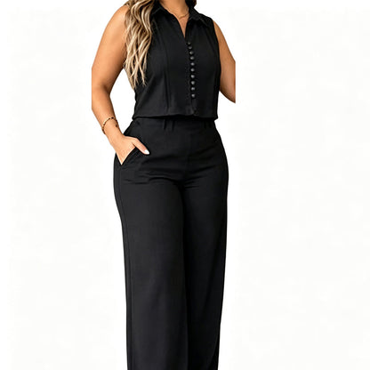 🛍️50 % Rabatt – 2-teiliges Set mit ärmellosem Top & Hose, weicher Baumwollstoff, bequem & vielseitig für den Alltag🌿