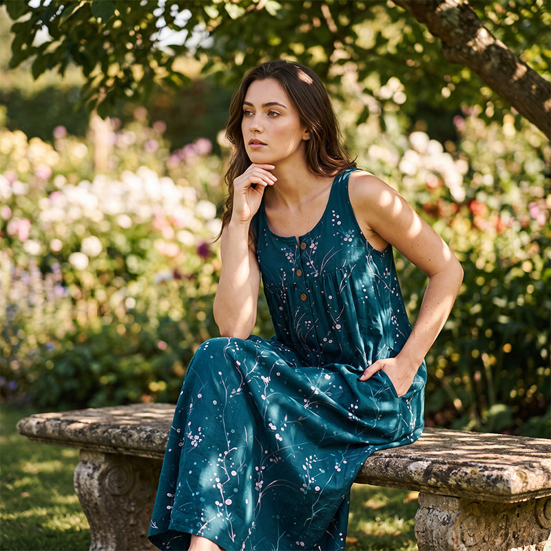 🌊 Der angesagteste Look diesen Sommer – zum halben Preis mitnehmen🌺Lässiges, ärmelloses Maxikleid für Damen