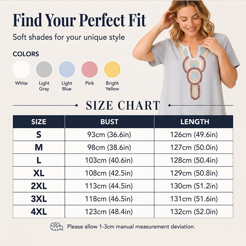 🌙 Heute um Mitternacht vorbei – verpassen Sie es nicht, sonst warten Sie ein Jahr! Besticktes Maxikleid für Damen mit Frontschlitz