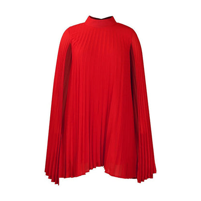 💨Mini-Kleid für Damen mit Rundhalsausschnitt und Cape-Ärmeln – eleganter Look, luftiger Schnitt & vielseitig – perfekt für warme Tage, Strand & Freizeit – modernes Cape-Design mit zeitlosem Rundhals