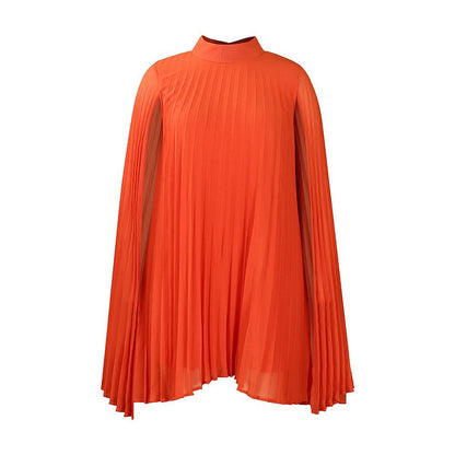 💨Mini-Kleid für Damen mit Rundhalsausschnitt und Cape-Ärmeln – eleganter Look, luftiger Schnitt & vielseitig – perfekt für warme Tage, Strand & Freizeit – modernes Cape-Design mit zeitlosem Rundhals