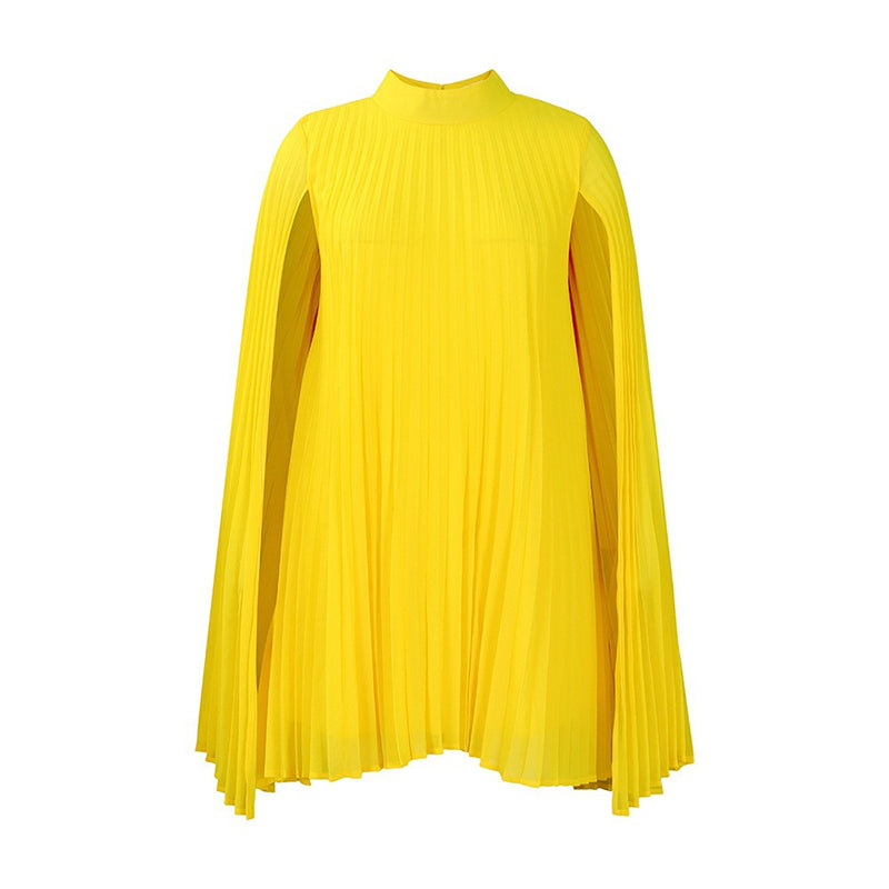 💨Mini-Kleid für Damen mit Rundhalsausschnitt und Cape-Ärmeln – eleganter Look, luftiger Schnitt & vielseitig – perfekt für warme Tage, Strand & Freizeit – modernes Cape-Design mit zeitlosem Rundhals