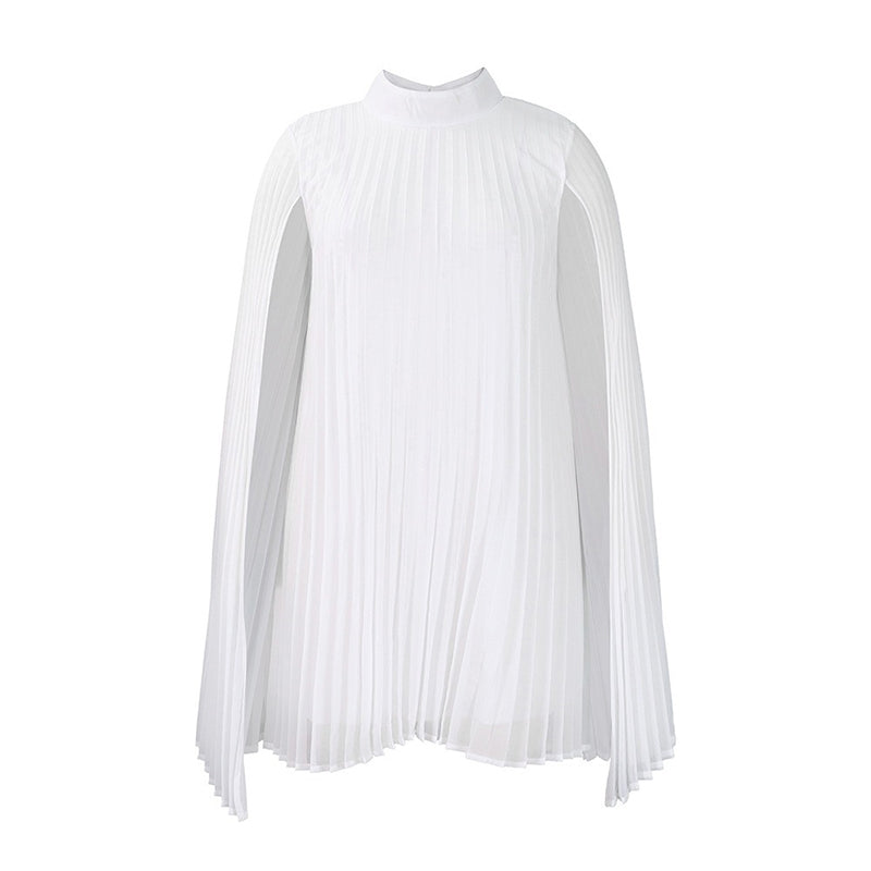 💨Mini-Kleid für Damen mit Rundhalsausschnitt und Cape-Ärmeln – eleganter Look, luftiger Schnitt & vielseitig – perfekt für warme Tage, Strand & Freizeit – modernes Cape-Design mit zeitlosem Rundhals