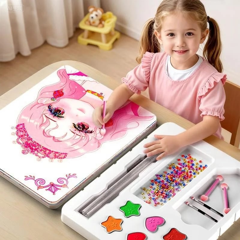 🔥 Heute -50 %! 👑 Diamantmalerei & Prinzessinnen-Bastelset – kreativer Bastelspaß für Kinder ab 5 Jahren