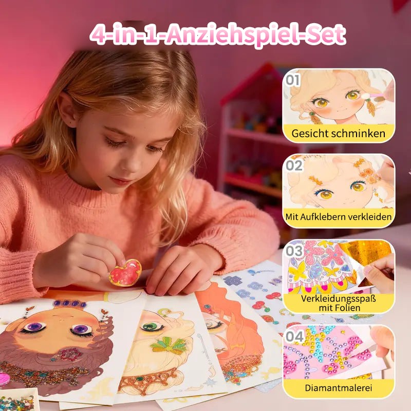 🔥 Heute -50 %! 👑 Diamantmalerei & Prinzessinnen-Bastelset – kreativer Bastelspaß für Kinder ab 5 Jahren