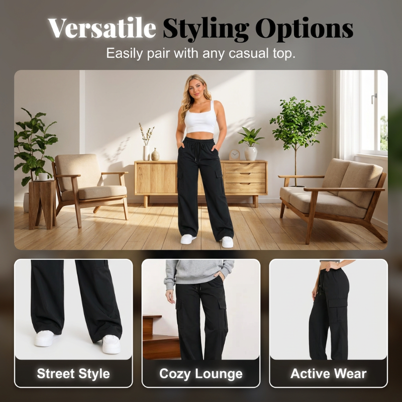 🛍️ 50 % Rabatt – Damen-Cargohose mit Kordelzug & lässigem Schnitt – bequem, atmungsaktiv & vielseitig für Alltag und Freizeit 🌿