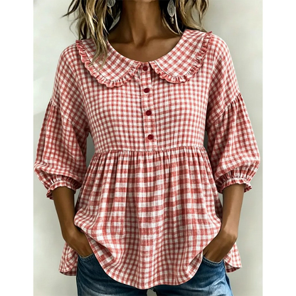🌟 Der Look, den alle suchen – bei uns 50% günstiger! Lässiges Oberteil mit Karomuster für Damen