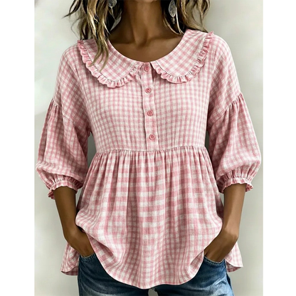 🌟 Der Look, den alle suchen – bei uns 50% günstiger! Lässiges Oberteil mit Karomuster für Damen