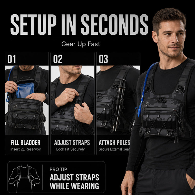 🔥 Heute -50 %! 🚴 Trinkrucksack-Radweste für Herren