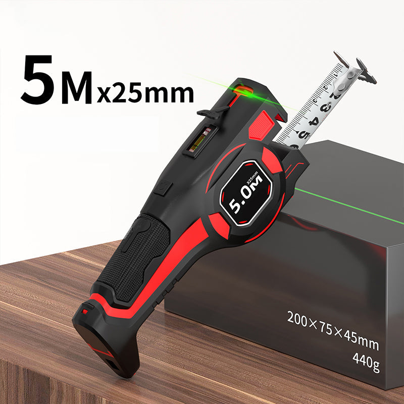 📏 2-in-1 Maßband mit Laserführung – präzises Messen & einfaches Ausrichten – für Heimwerker, Handwerker & Profis – ideal für Renovierungen, Möbelmontage & Bauprojekte – mit praktischer Laserfunktion | Versandfrei
