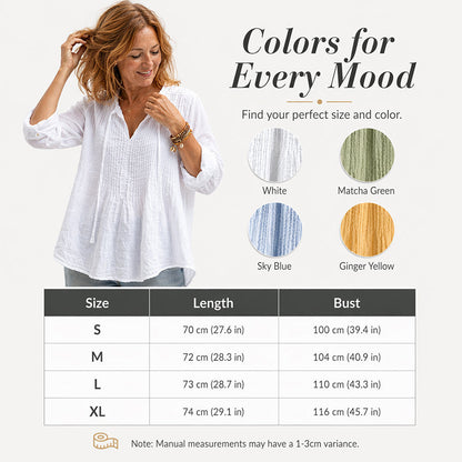 👚 Damen lässiges V-Ausschnitt-Bindefalten-Oberteil – feminin, luftig & vielseitig – perfekt für Alltag, Büro & Freizeit – mit elegantem Bindefalten-Detail – ideal für warme Tage & entspannte Stunden