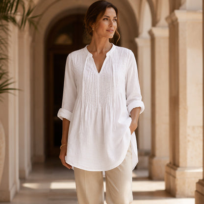 👚 Damen lässiges V-Ausschnitt-Bindefalten-Oberteil – feminin, luftig & vielseitig – perfekt für Alltag, Büro & Freizeit – mit elegantem Bindefalten-Detail – ideal für warme Tage & entspannte Stunden