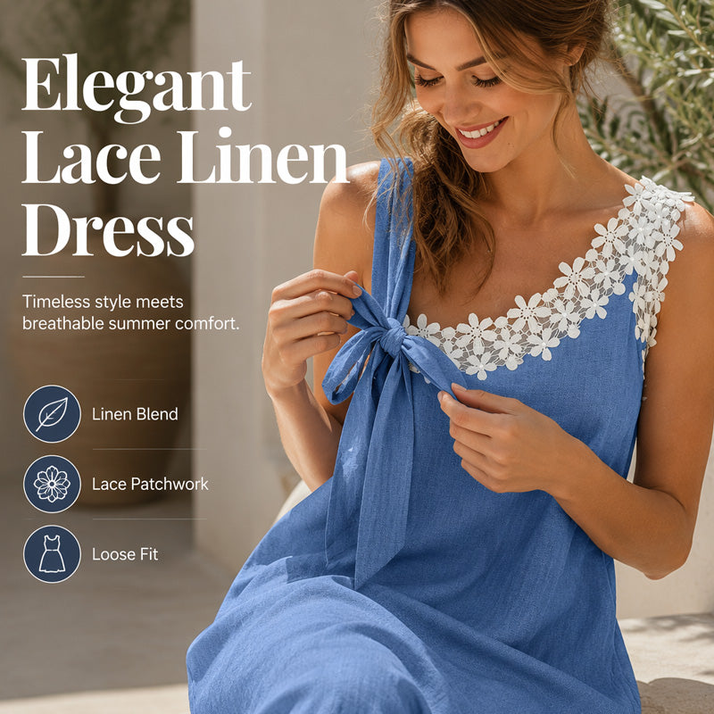 Sommerfavorit☀️🌺 Elegantes Spitzenkleid mit Schleife an der Schulter – ein Must-Have für einen lässigen Sommerlook