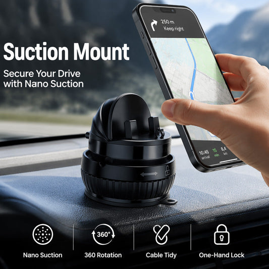 🚗 360° Rotierende Handyhalterung fürs Armaturenbrett – stabiler Halt, sichere Befestigung & perfekter Blickwinkel – ideal für Navigation, Freisprechen & Streaming – für alle Smartphones geeignet – einfache Montage ohne Werkzeug