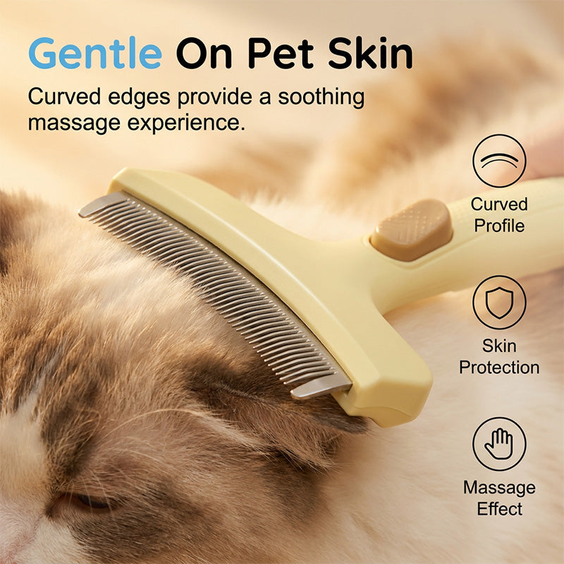 🐕 KAUFE 2, ERHALTE 1 GRATIS! ✨ Enthaarungsbürste mit Ein-Klick-Mechanismus – Sanft zur Haut, effektiv gegen Unterfell – Perfekt für Hunde & Katzen 🐱
