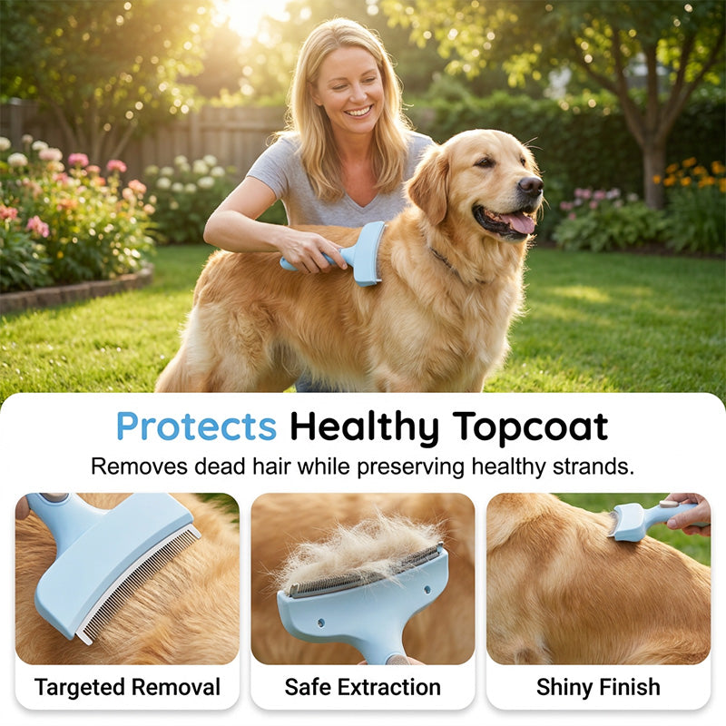 🐕 KAUFE 2, ERHALTE 1 GRATIS! ✨ Enthaarungsbürste mit Ein-Klick-Mechanismus – Sanft zur Haut, effektiv gegen Unterfell – Perfekt für Hunde & Katzen 🐱