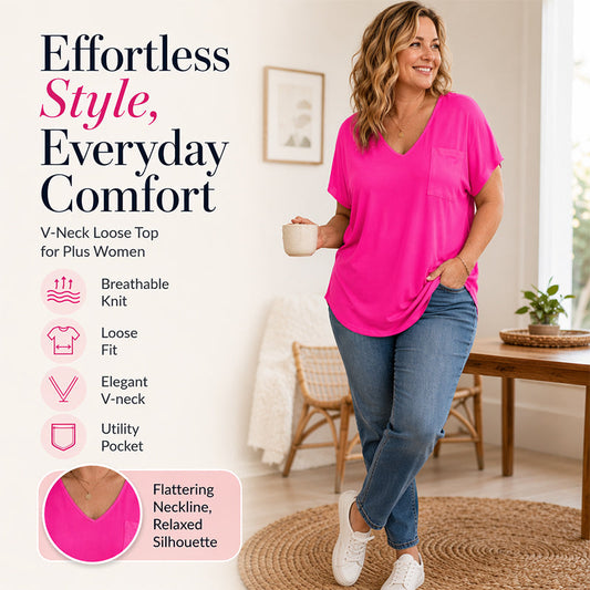 👕 Damen lässiges V-Ausschnitt Kurzarm-T-Shirt – bequem, luftig & vielseitig – perfekt für Alltag, Büro & Freizeit – zeitloser Look, weicher Stoff & figurschmeichelnder Schnitt – ideal für warme Tage & entspannte Stunden