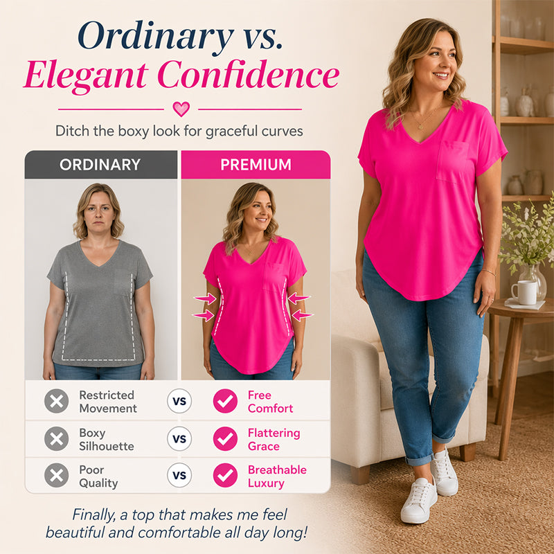 👕 Damen lässiges V-Ausschnitt Kurzarm-T-Shirt – bequem, luftig & vielseitig – perfekt für Alltag, Büro & Freizeit – zeitloser Look, weicher Stoff & figurschmeichelnder Schnitt – ideal für warme Tage & entspannte Stunden
