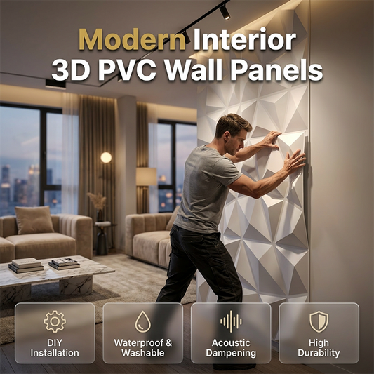 🏠 Moderne 3D-PVC-Wandpaneele – stilvolle Innenraumgestaltung, einfache Montage & pflegeleicht – für Wohnzimmer, Schlafzimmer, Flur & Büro – schalldämmend, feuchtigkeitsbeständig & langlebig – ideal für Renovierungen & Neubauten