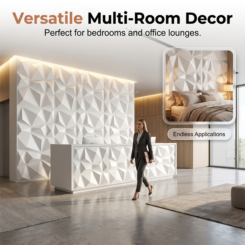 🏠 Moderne 3D-PVC-Wandpaneele – stilvolle Innenraumgestaltung, einfache Montage & pflegeleicht – für Wohnzimmer, Schlafzimmer, Flur & Büro – schalldämmend, feuchtigkeitsbeständig & langlebig – ideal für Renovierungen & Neubauten
