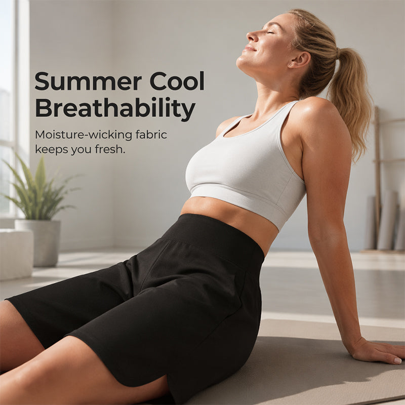 📢📢50% RABATT !!⏰Damen Lässige Weite-Bein Knielange Shorts