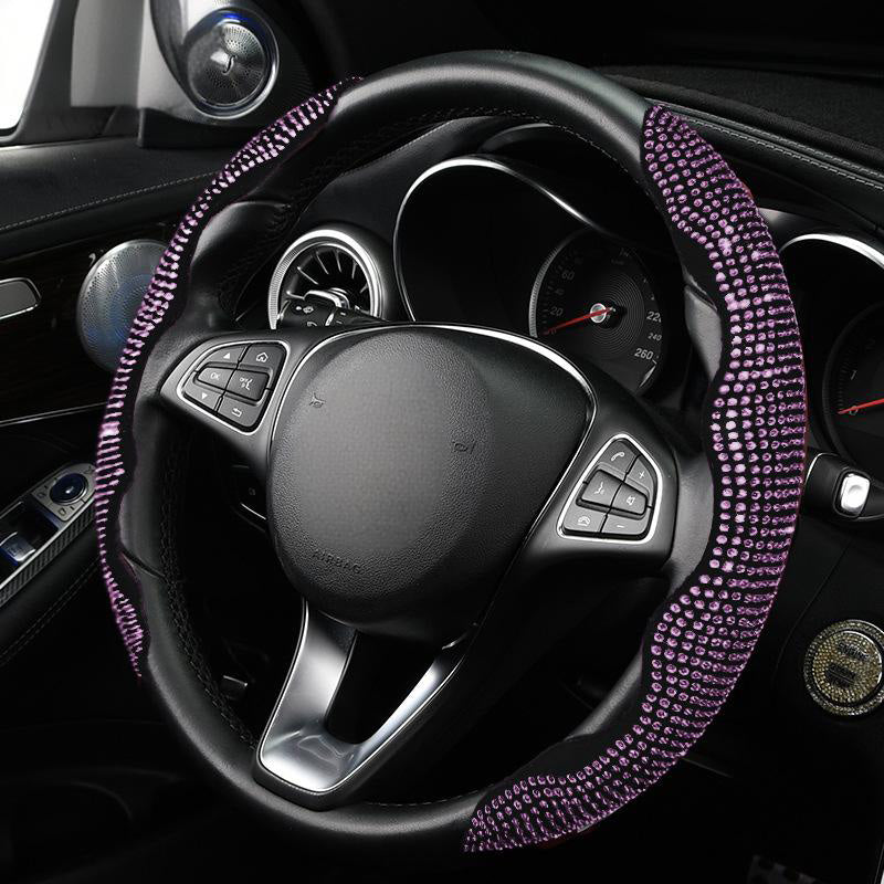 🚗 Rhinestones Bling Cover für Autolenkräder – funkelnder Look, bequemer Griff & einfache Montage – für alle gängigen Lenkräder geeignet – stylisches Accessoire für jeden Fahrer – perfekt für Auto, SUV & LKW