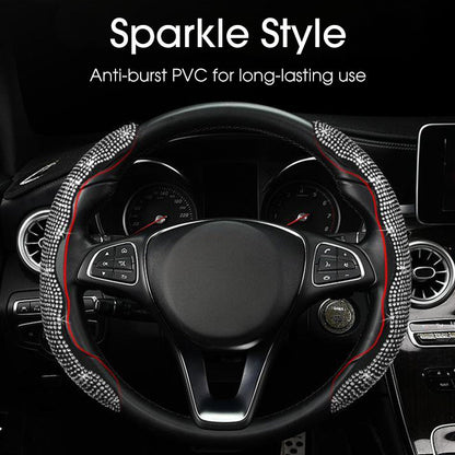 🚗 Rhinestones Bling Cover für Autolenkräder – funkelnder Look, bequemer Griff & einfache Montage – für alle gängigen Lenkräder geeignet – stylisches Accessoire für jeden Fahrer – perfekt für Auto, SUV & LKW