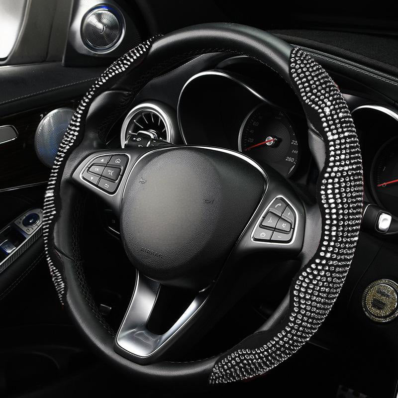 🚗 Rhinestones Bling Cover für Autolenkräder – funkelnder Look, bequemer Griff & einfache Montage – für alle gängigen Lenkräder geeignet – stylisches Accessoire für jeden Fahrer – perfekt für Auto, SUV & LKW